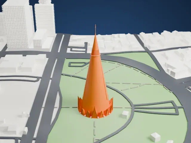 Cathedral of Maringá model, West view