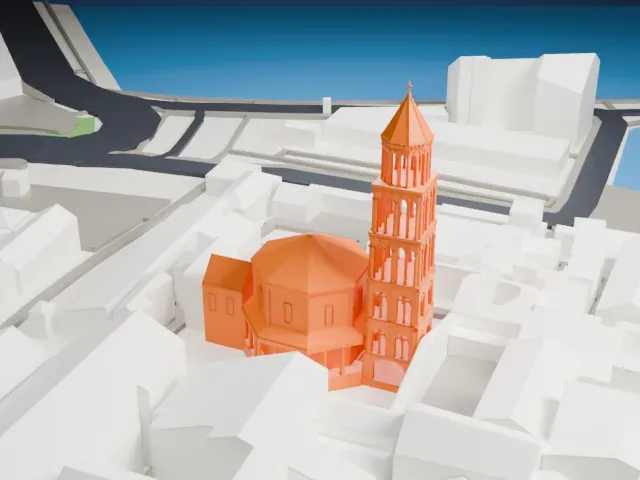 Cathedral of Saint Domnius model, North view
