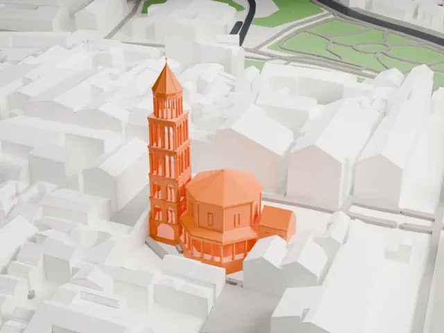 Cathedral of Saint Domnius model, South view