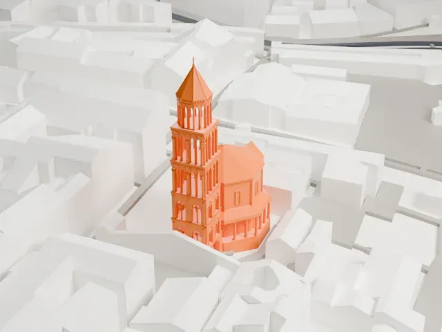 Cathedral of Saint Domnius model, West view