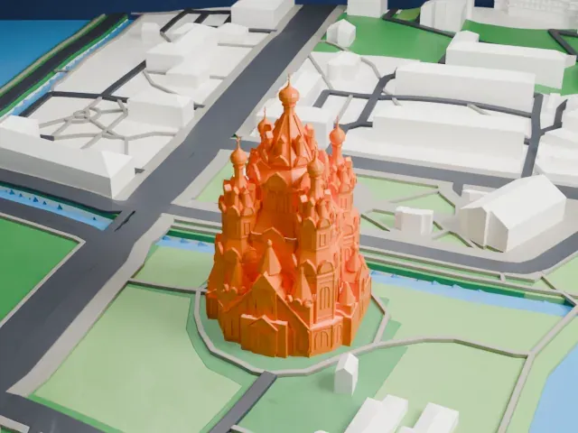 Cathedral of Saints Peter and Paul, Petergof model, West view