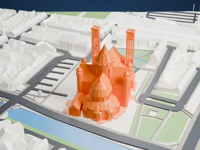 Cathedral of St Bavo, Haarlem model, East view