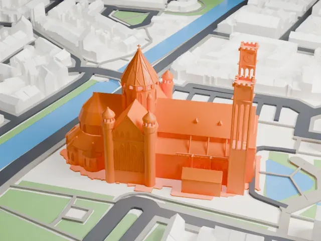 Cathedral of St Bavo, Haarlem model, North view