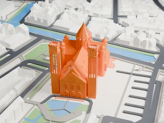 Cathedral of St Bavo, Haarlem model, West view
