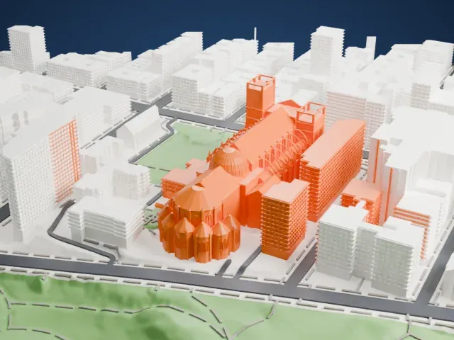 Cathedral of St John the Divine model, East view