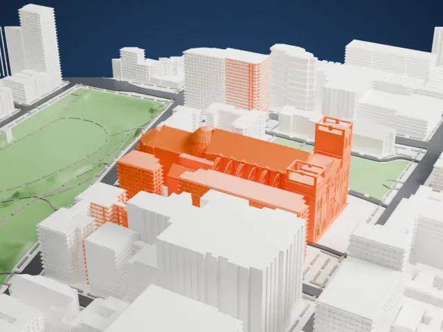 Cathedral of St John the Divine model, North view