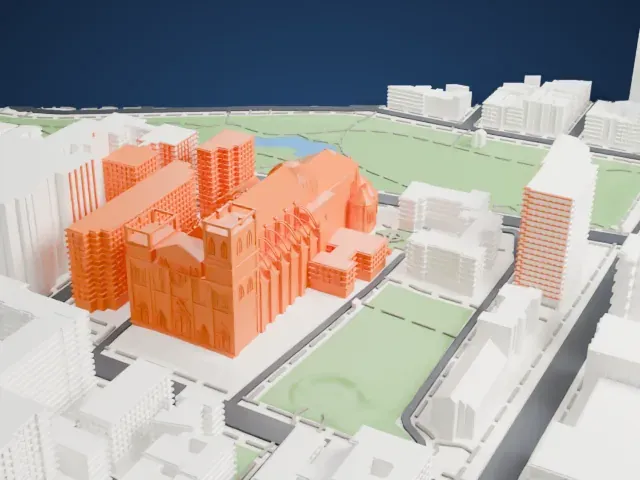 Cathedral of St John the Divine model, West view