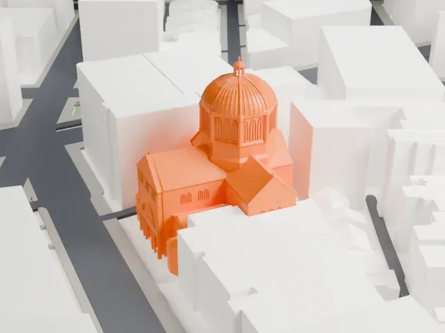 Cathedral of St. Matthew the Apostle model, East view