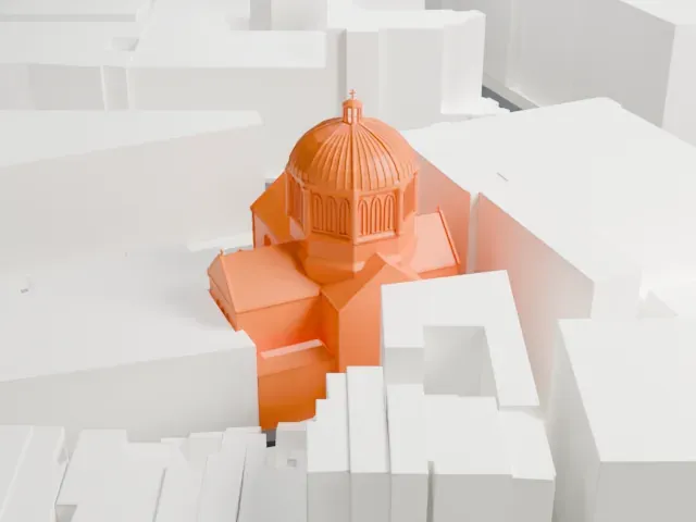 Cathedral of St. Matthew the Apostle model, North view