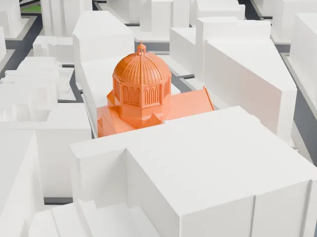 Cathedral of St. Matthew the Apostle model, West view