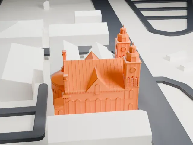 Cathedral of St. Michael the Archangel, Passaic model, North view