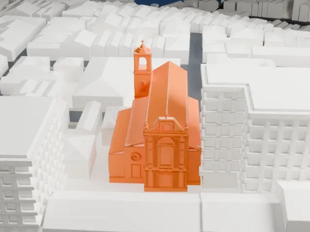 Cathedral of the Holy Spirit, Istanbul model, East view