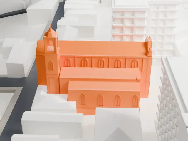 Cathedral of the Holy Spirit, Istanbul model, South view