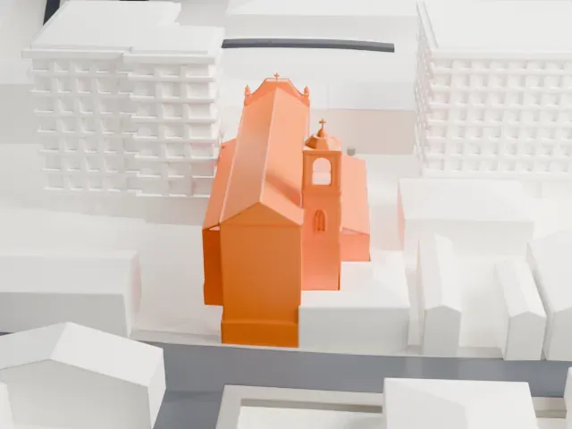 Cathedral of the Holy Spirit, Istanbul model, West view