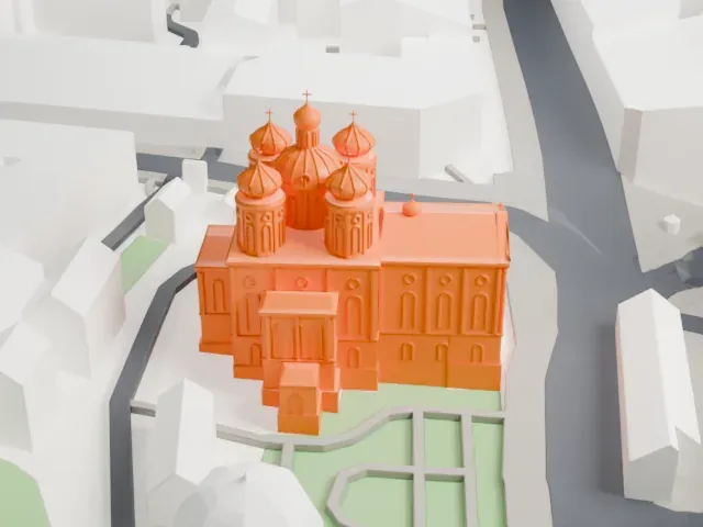 Cathedral of the Vladimir Icon of the Mother of God model, North view