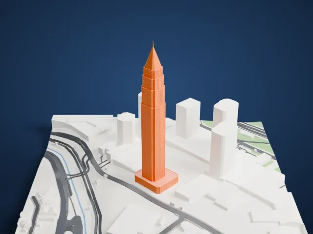 CBRT Tower model, North view