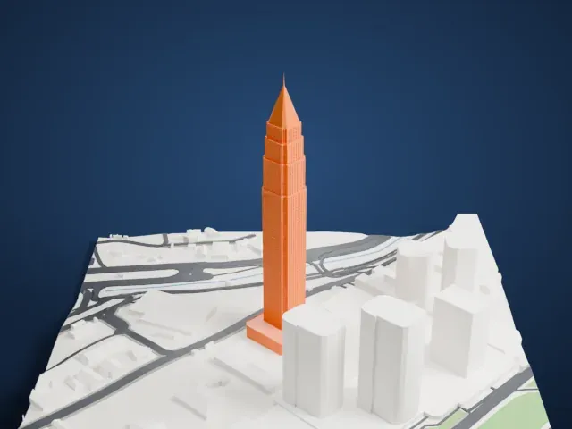 CBRT Tower model, West view