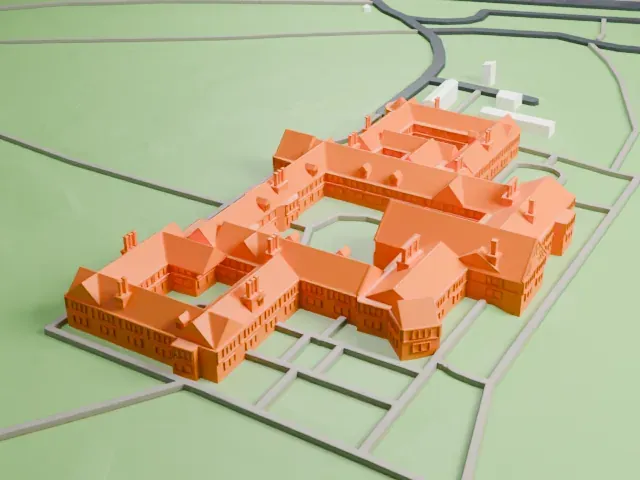 Cecilienhof model, East view