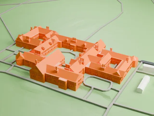 Cecilienhof model, North view