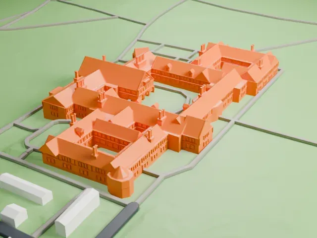 Cecilienhof model, West view