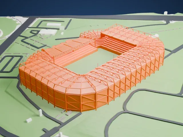 Celtic Park model, East view
