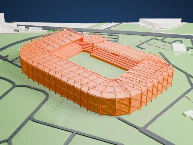 Celtic Park model, North view
