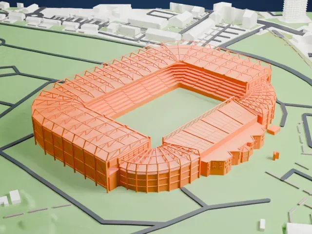 Celtic Park model, West view