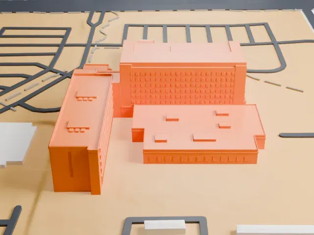 Centennial Hills Hospital model, East view