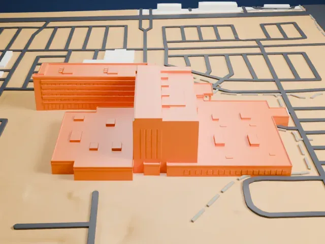 Centennial Hills Hospital model, North view