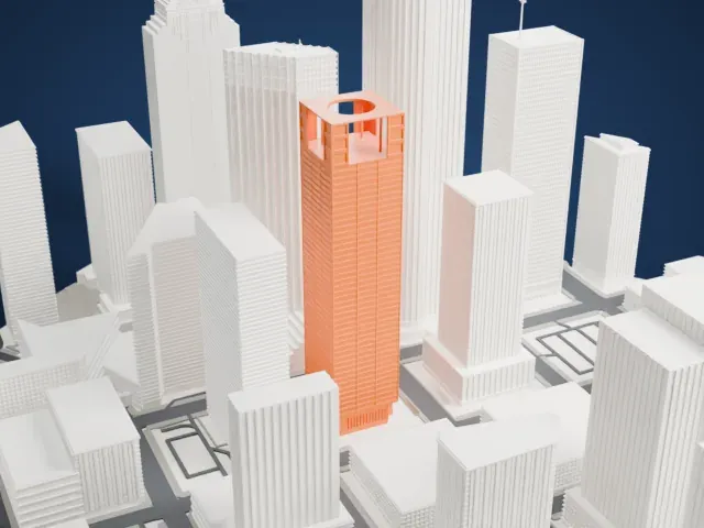 CenterPoint Energy Plaza model, South view
