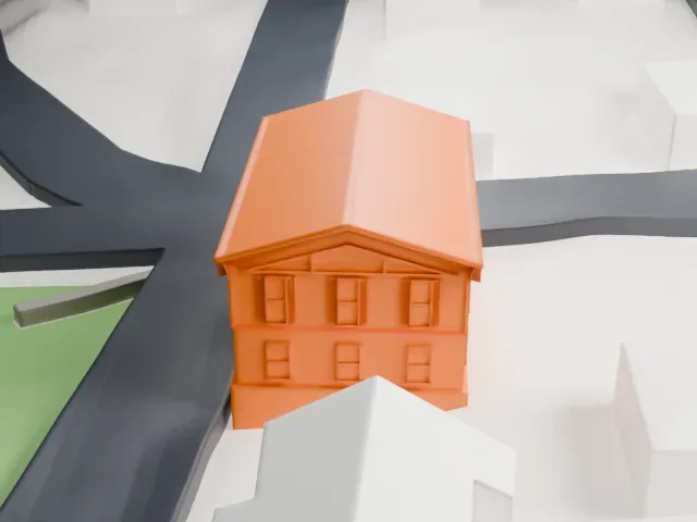 Central Hall, Sea Cliff model, East view