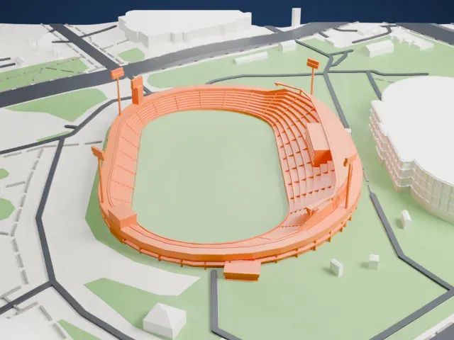 Central Stadium (Kazan) model, North view