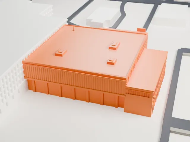 Centre 200 model, East view