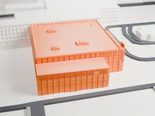 Centre 200 model, North view