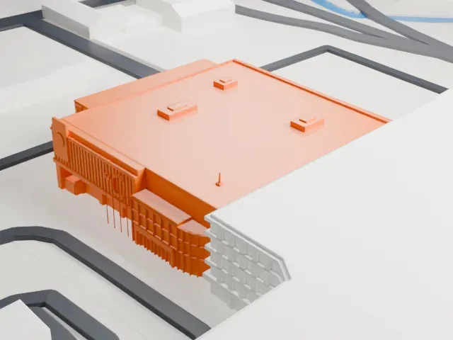 Centre 200 model, South view