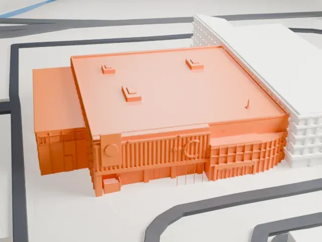 Centre 200 model, West view