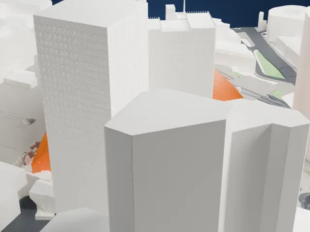 Centre of New Industries and Technologies model, East view