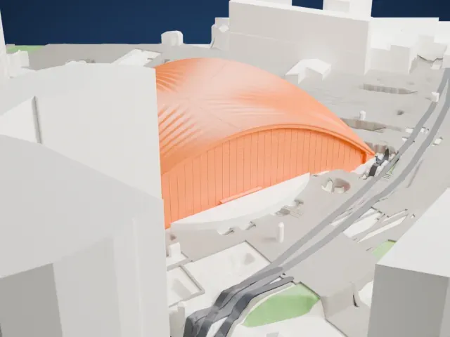 Centre of New Industries and Technologies model, North view