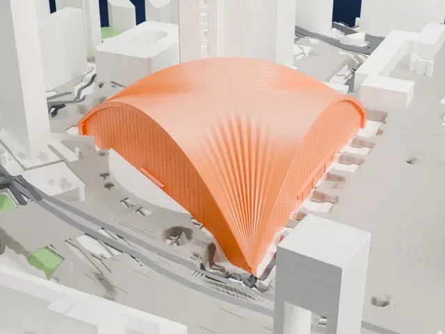 Centre of New Industries and Technologies model, West view
