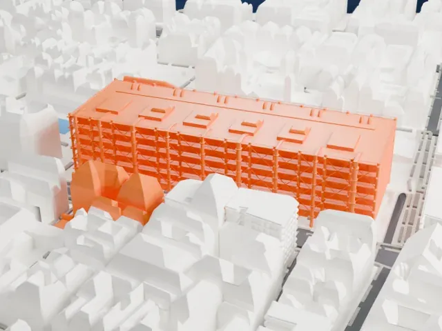 Centre Pompidou model, East view