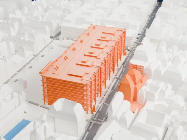 Centre Pompidou model, South view