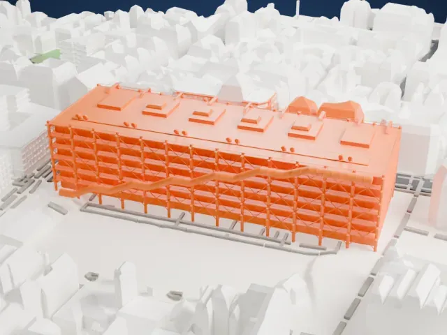 Centre Pompidou model, West view