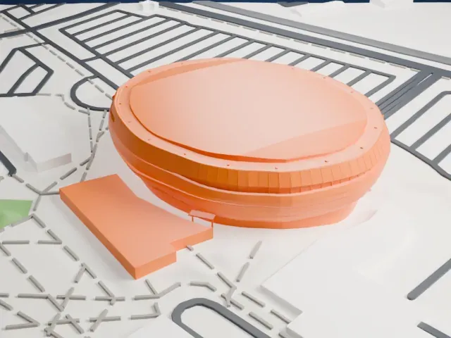 Centre Vidéotron model, East view