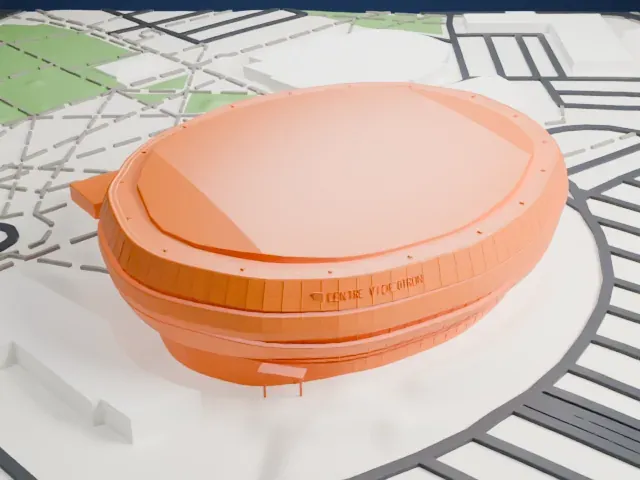 Centre Vidéotron model, North view