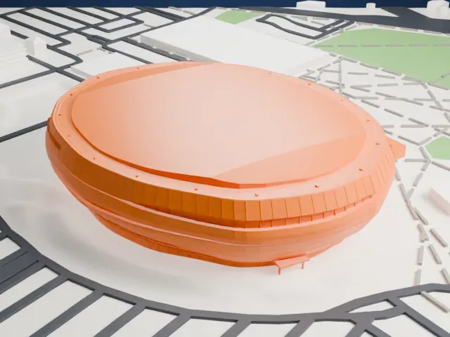 Centre Vidéotron model, West view