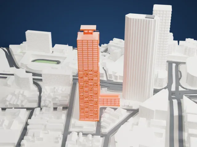 Centro Financiero Confinanzas model, North view