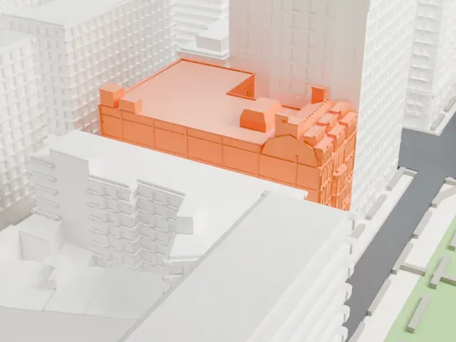 Century Building, Union Square model, West view