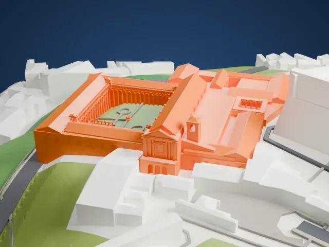 Certosa di San Martino model, North view