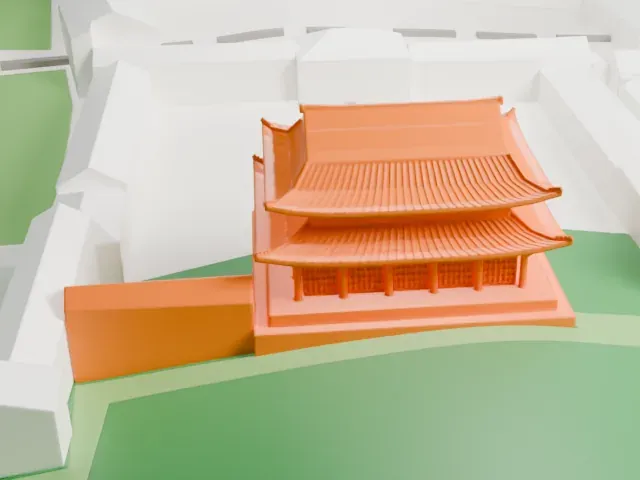 Changdeokgung model, North view