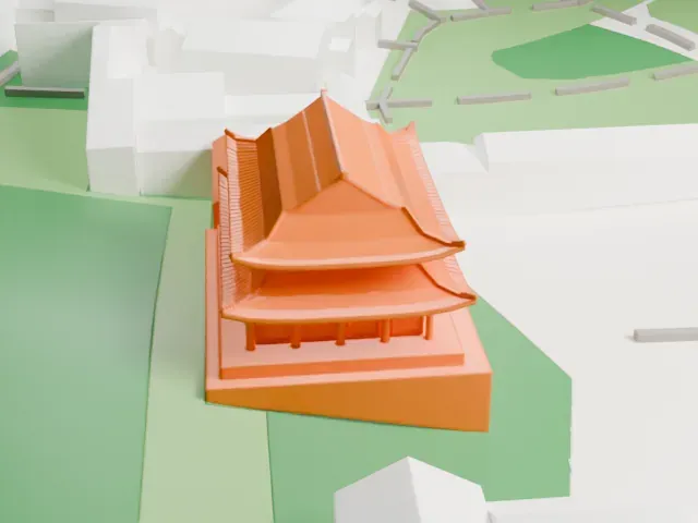 Changdeokgung model, West view